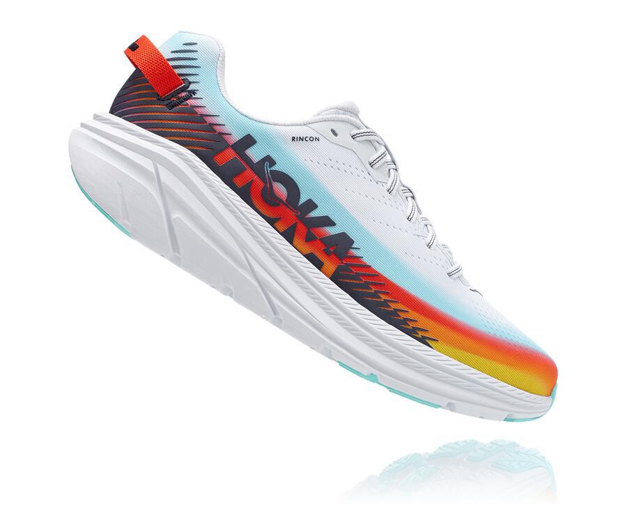 Hoka One One Koşu Ayakkabısı Erkek Beyaz/Mavi - Ironman Rincon 2 - QW4657298